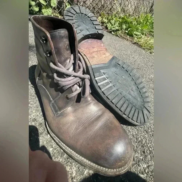 Vintage Men’s Brown Magnanni Military Boots Size 10 - Picture 1 of 6